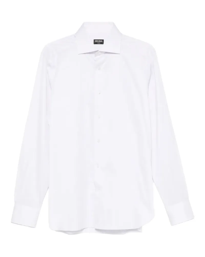 Ermenegildo Zegna long-sleeve spread-collar shirt - Weiß Weiß