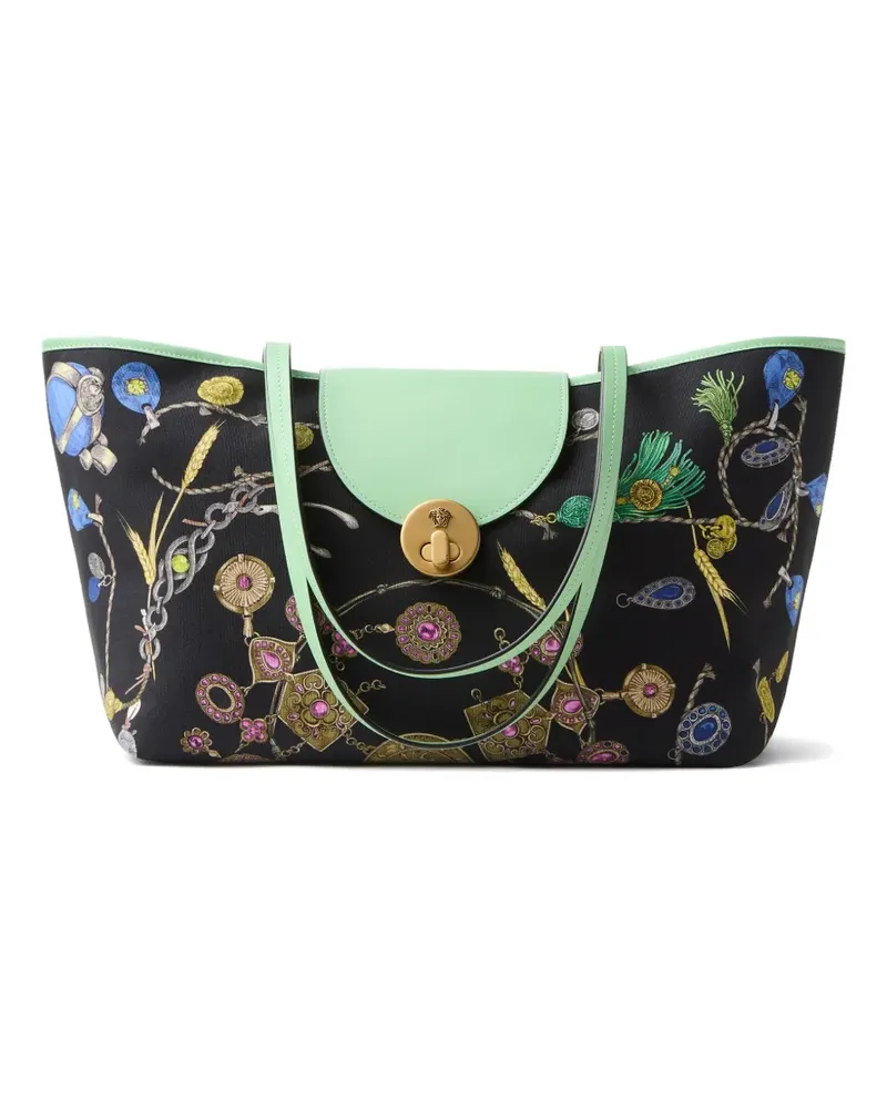 Versace Kleine Vivian Tote Bag mit Print - Schwarz Schwarz