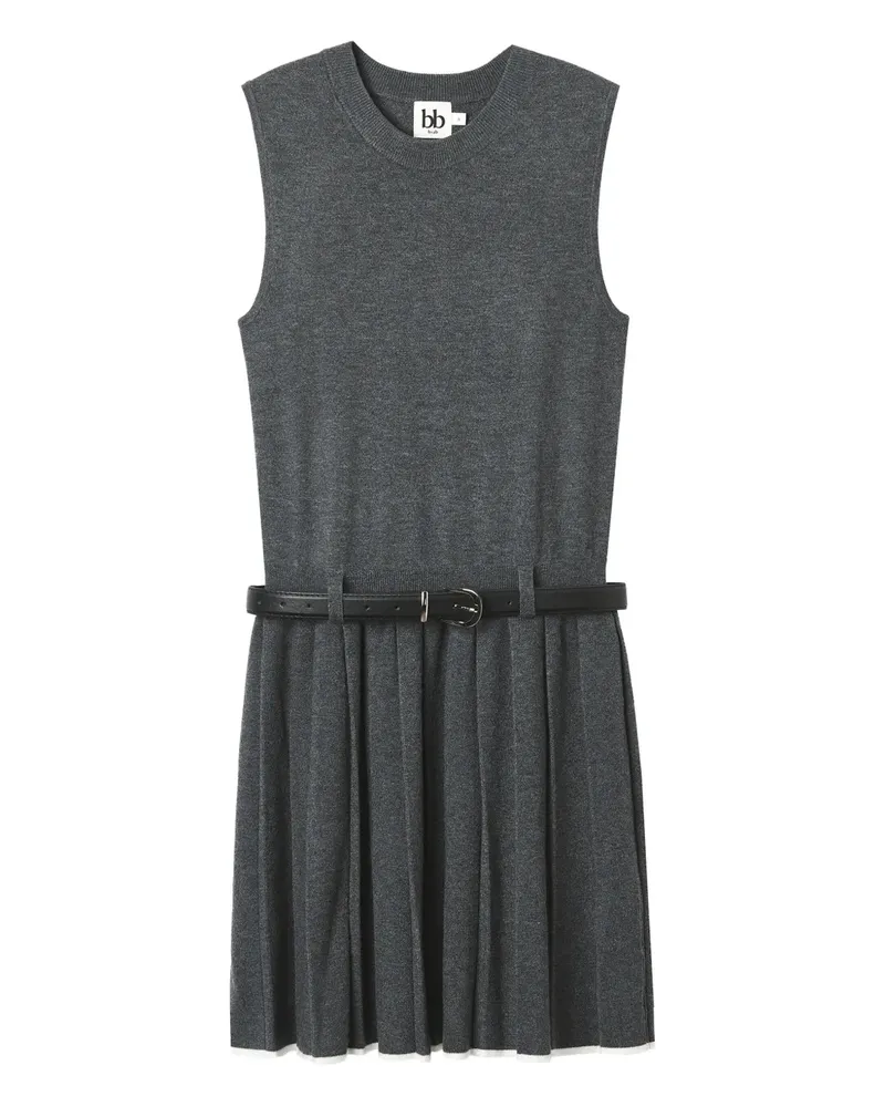 b+ab Kleid mit Falten - Grau Grau