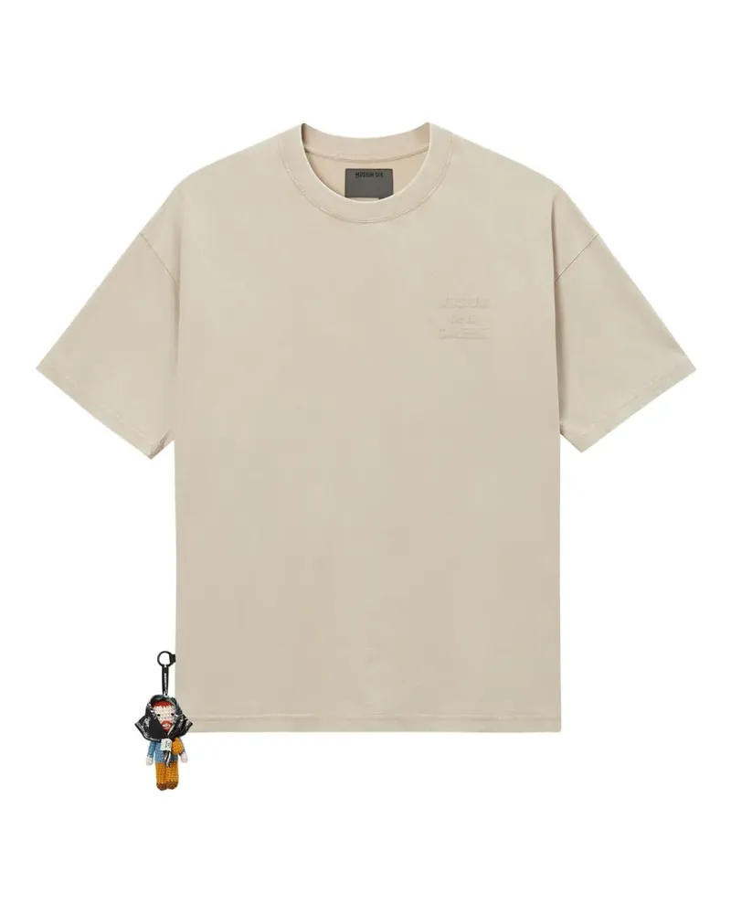 Musium Div. T-Shirt mit Logo-Prägung - Nude Nude