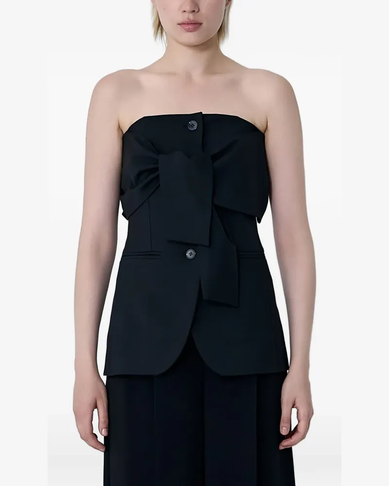 Max Mara straight-neckline button waistcoat - Schwarz Schwarz