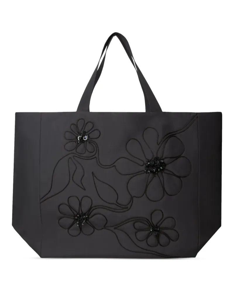 0711 Lila Tote Bag - Schwarz Schwarz