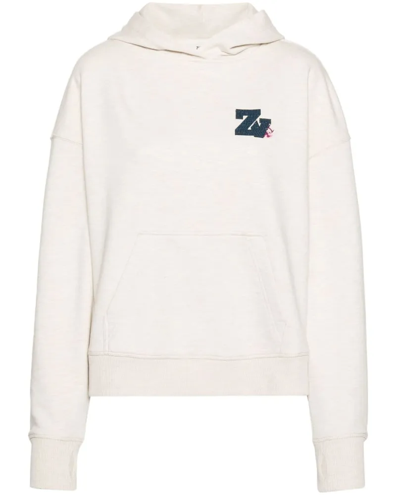 Zadig & Voltaire Melierter Hoodie mit Logo-Verzierung - Nude Nude