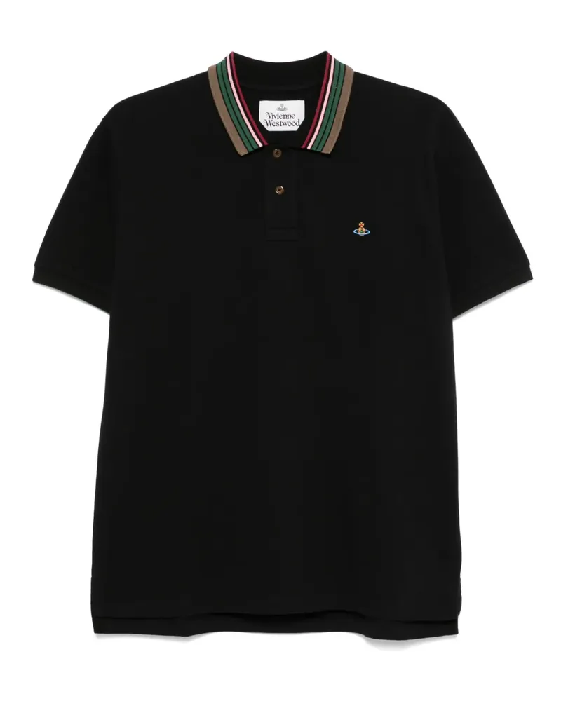 Vivienne Westwood Poloshirt mit Logo-Stickerei - Schwarz Schwarz