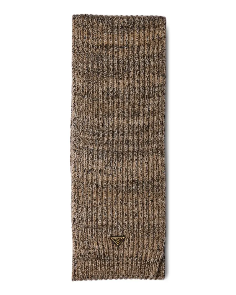 Prada Schal mit Triangel-Logo - Braun Braun