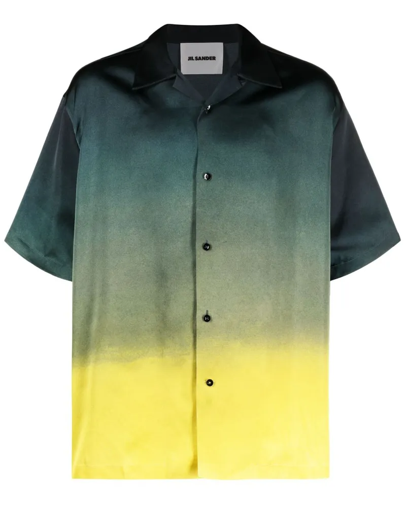 Jil Sander Hemd mit Farbverlauf-Optik - Grün Grün
