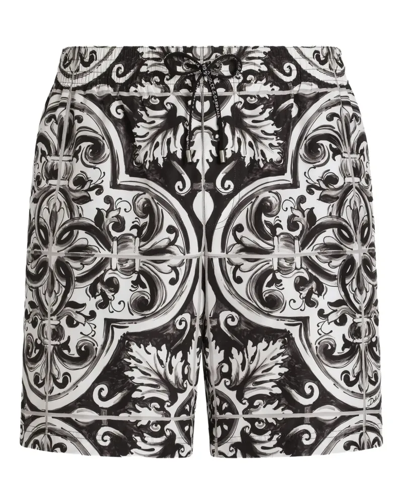 Dolce & Gabbana Badeshorts mit grafischem Print - Schwarz Schwarz