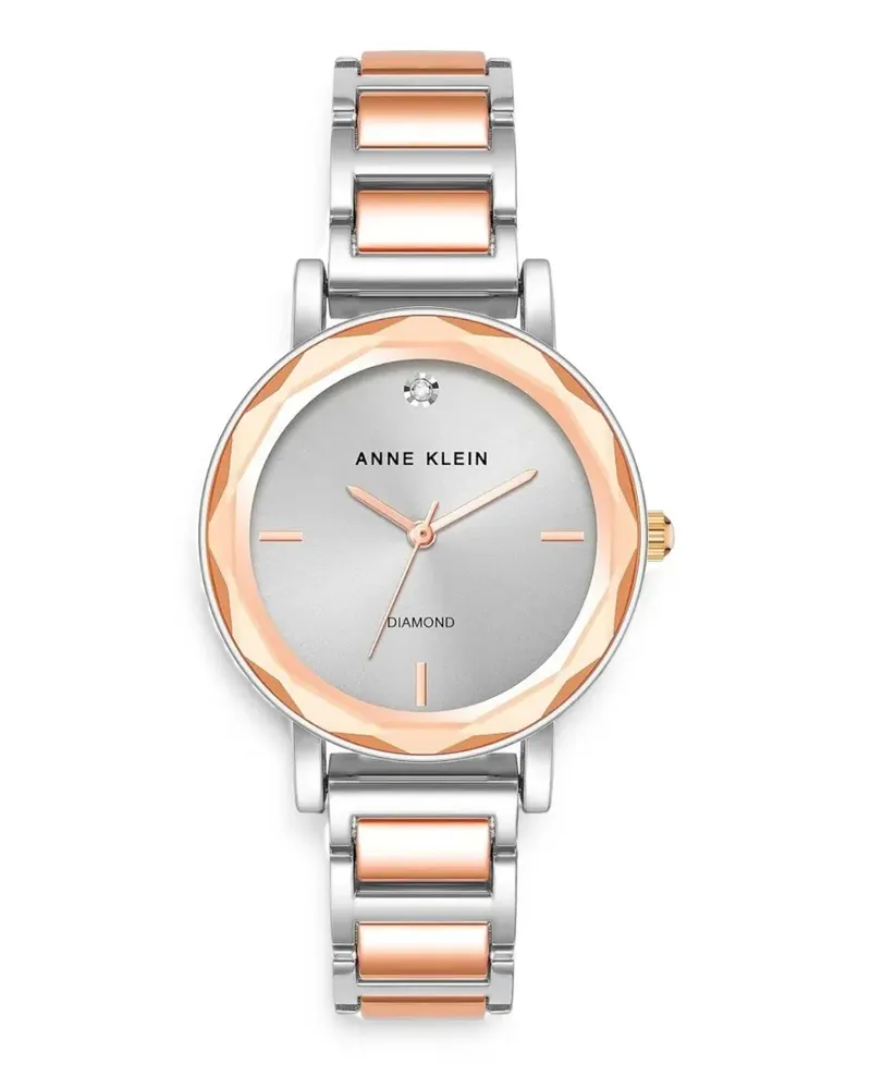 Anne Klein Armbanduhr mit Logo-Detail 32mm - Silber Silber