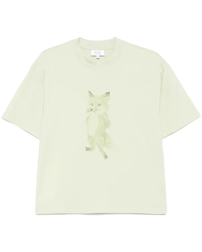 Kitsuné T-Shirt mit Lady Fox-Print - Grün Grün