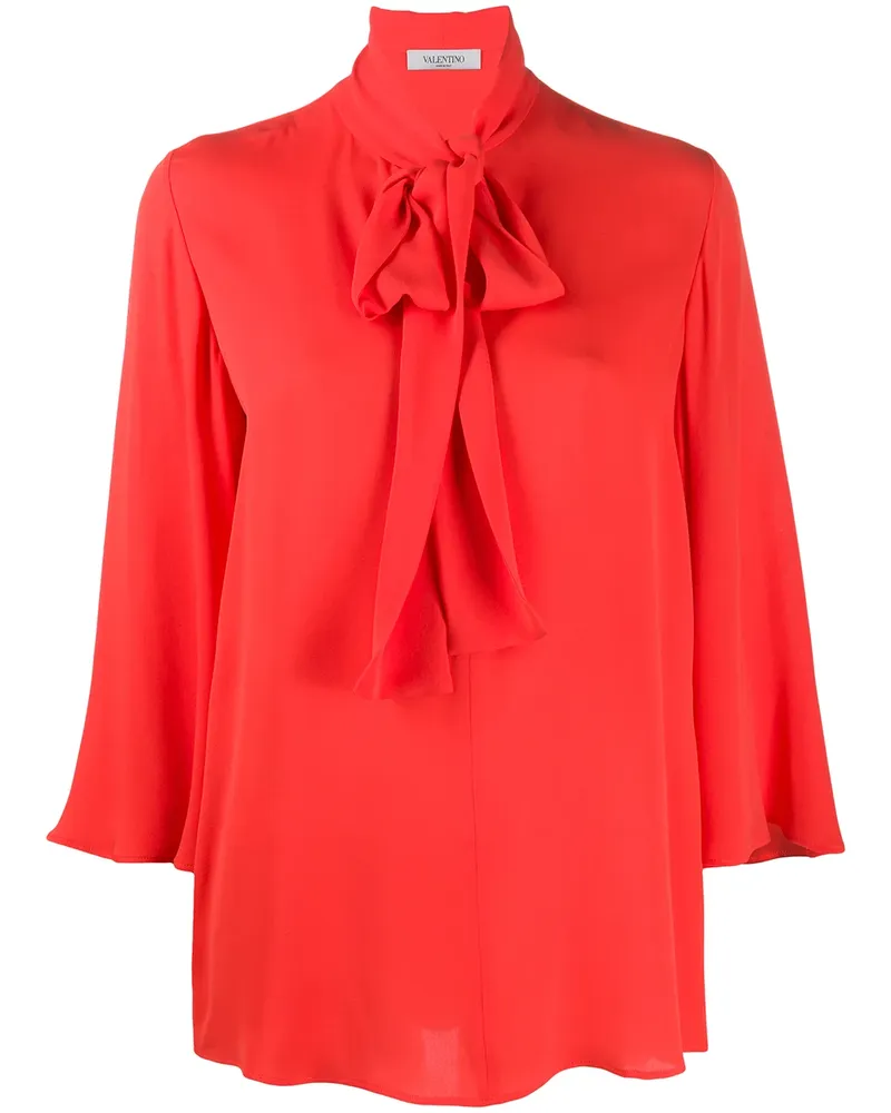 Valentino Garavani Bluse mit Schleifenkragen - Orange Orange