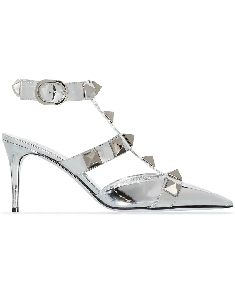 Valentino Garavani Roman Stud Pumps 80mm - Silber Silber
