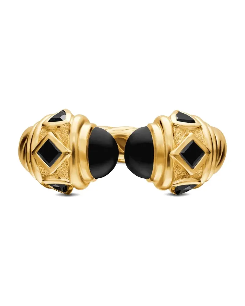 David Yurman 18kt Renaissance Gelbgoldring mit Onyx 6,5mm Gold