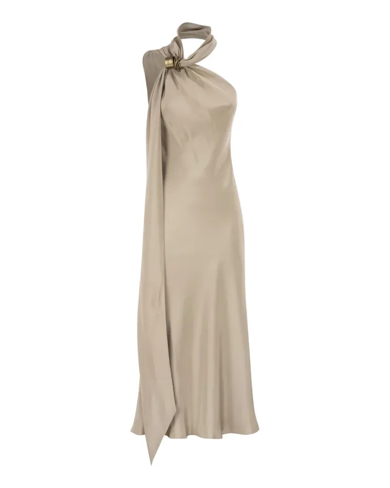 Max Mara one-shoulder draped maxi dress - Nude Nude