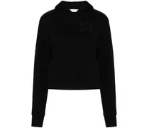 Hoodie mit Logo-Stickerei - Schwarz
