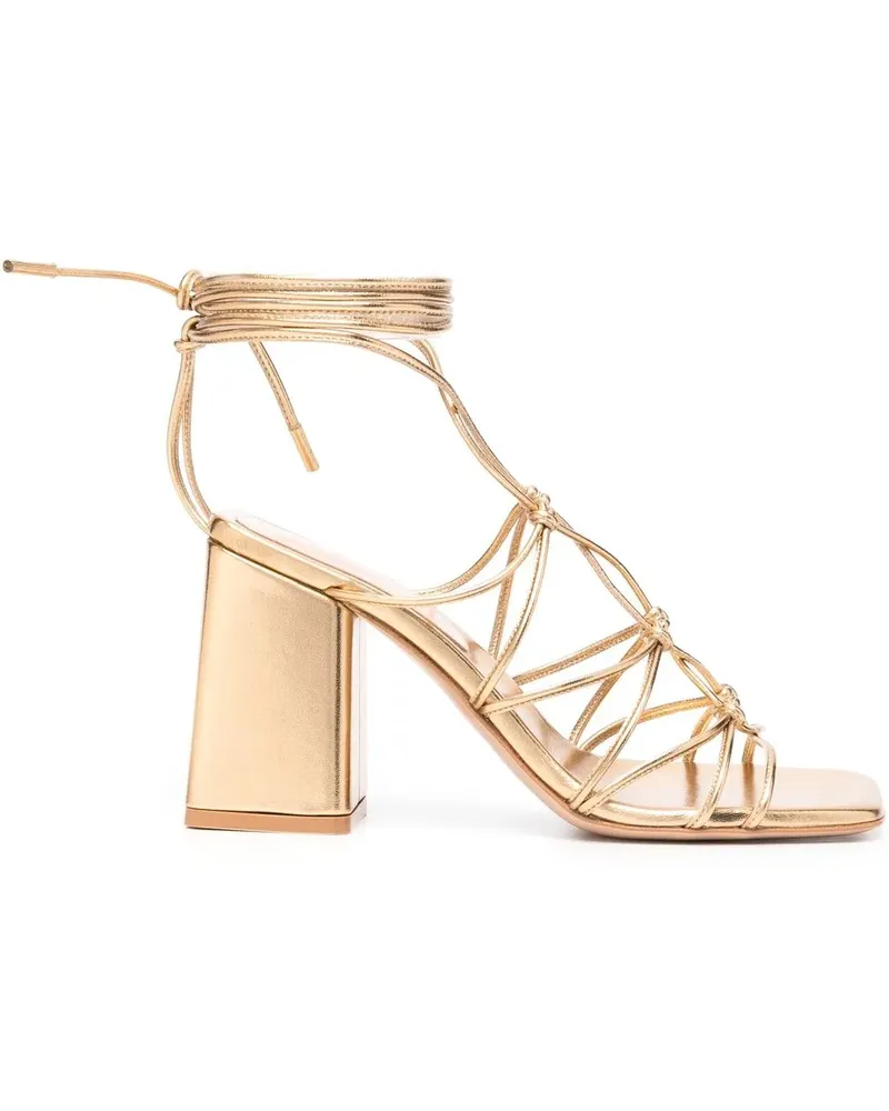 Gianvito Rossi Sandalen im Metallic-Look - Gold Gold
