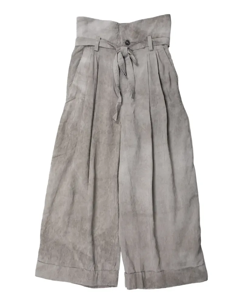 Ziggy Chen Taillenhose mit Gürtel - Grau Grau