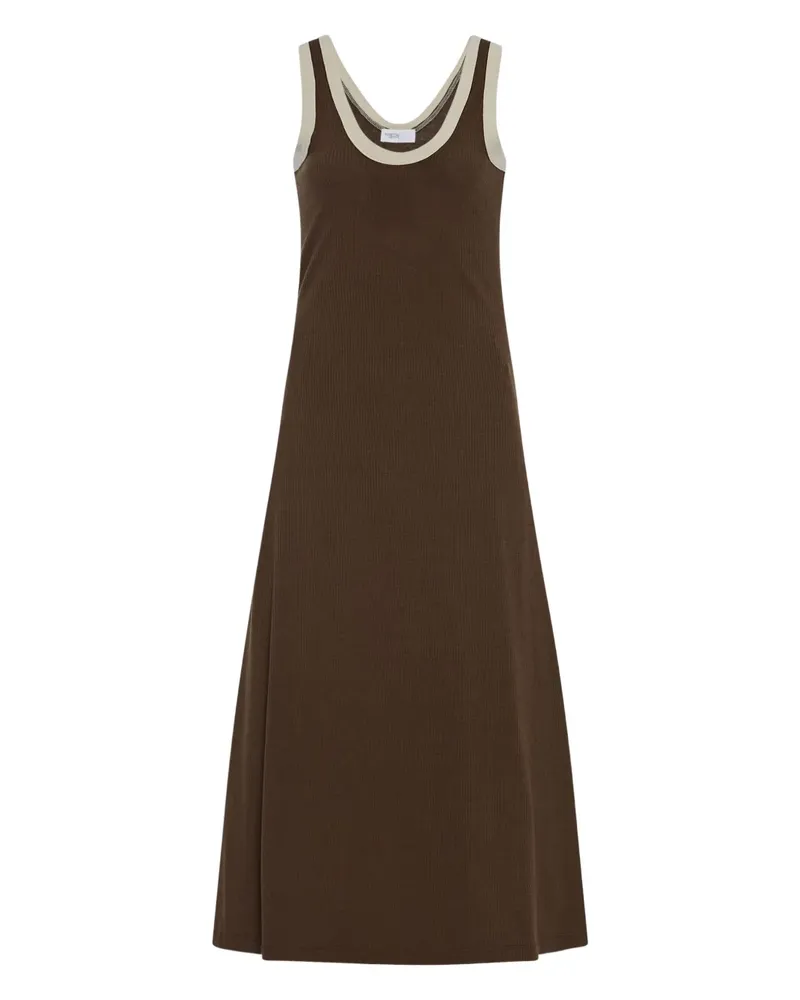 Rosetta Getty Geripptes Midikleid - Braun Braun