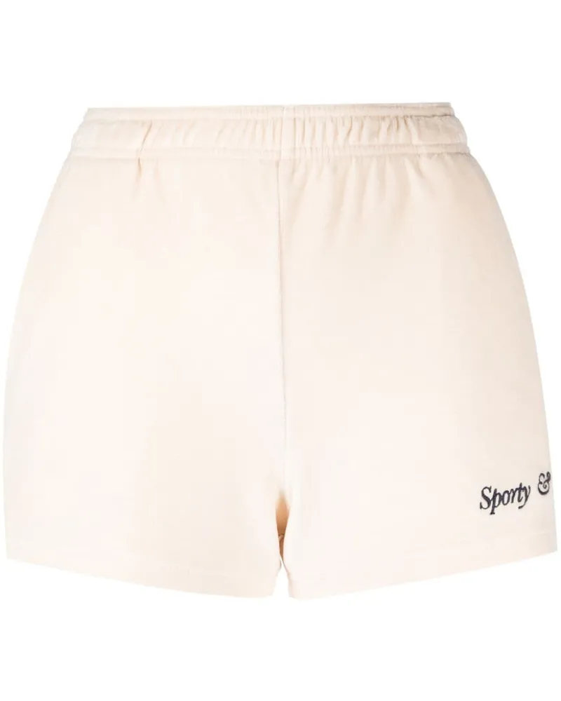 SPORTY & RICH Shorts mit Logo-Print - Nude Nude