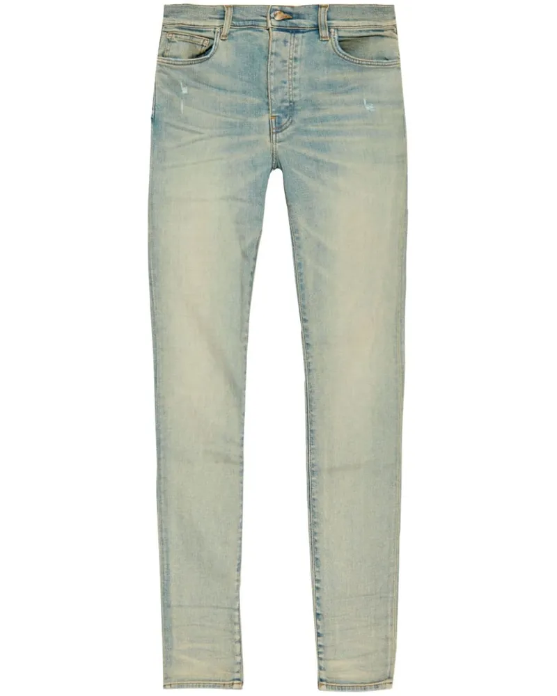 Amiri Tief sitzende Stack Skinny-Jeans - Blau Blau