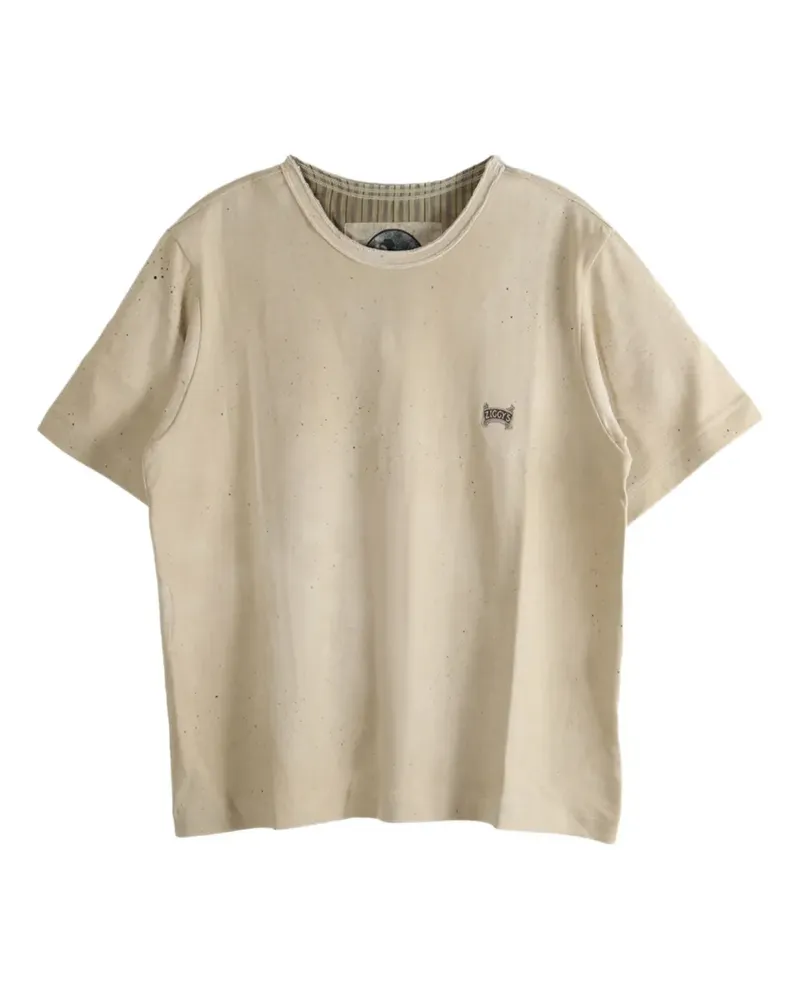 Ziggy Chen speckled cotton T-shirt - Nude Nude