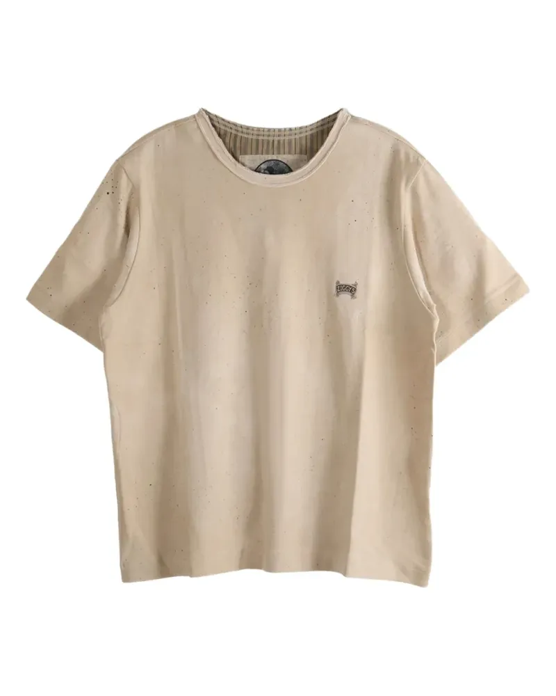 Ziggy Chen speckled cotton T-shirt - Nude Nude