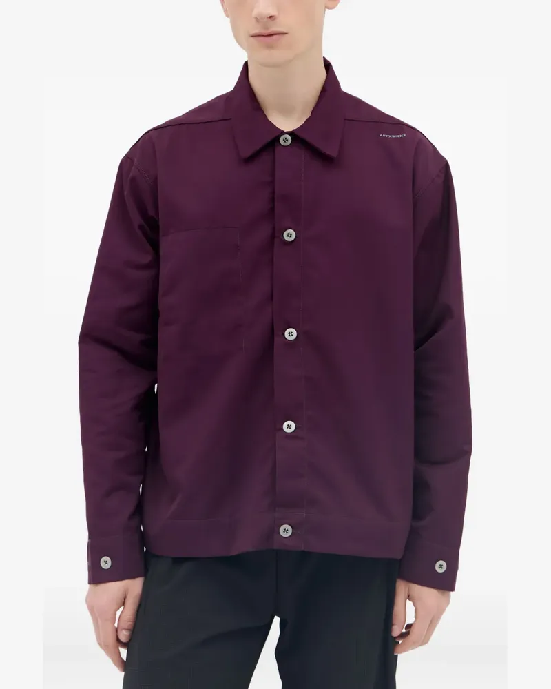 AFFXWRKS Hemdjacke mit Logo-Print - Violett Violett