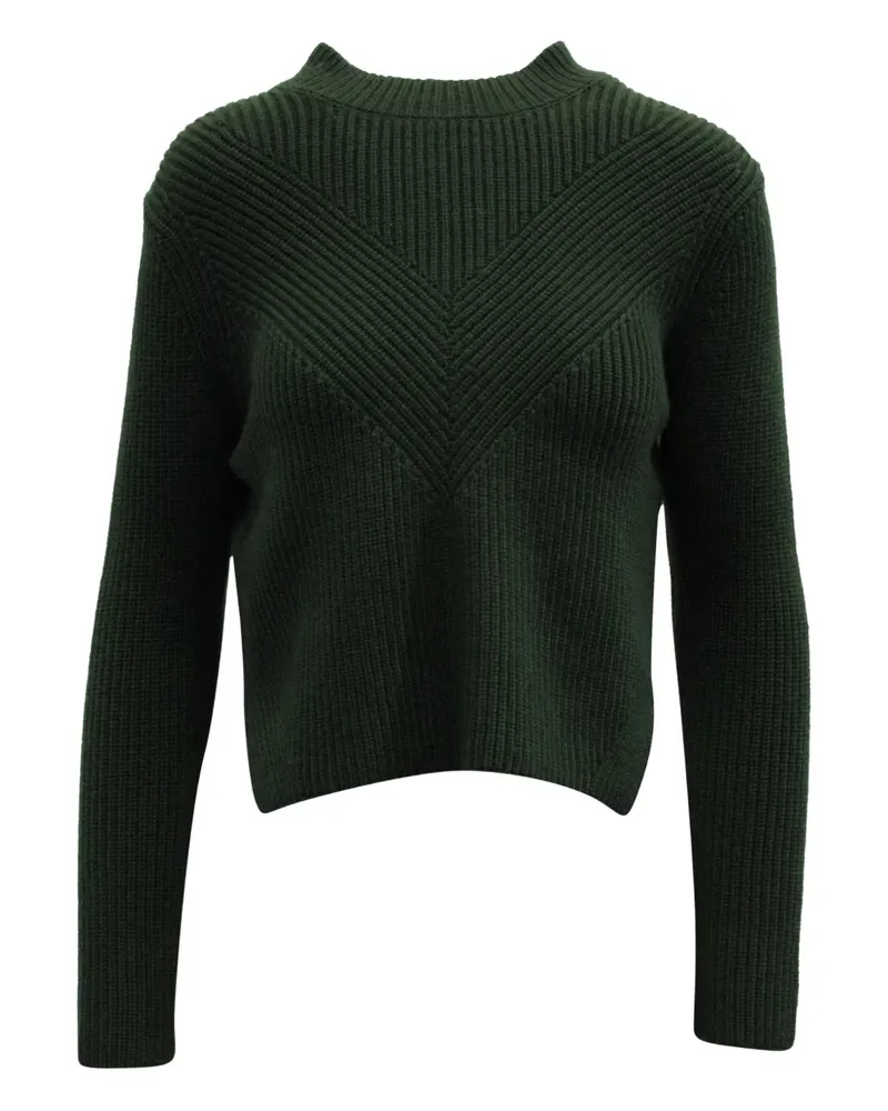 Sandro Gerippter Pullover mit Reißverschluss - Grün Grün