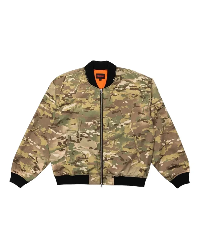 PLEASURES Gem Camo Bomberjacke - Grün Grün