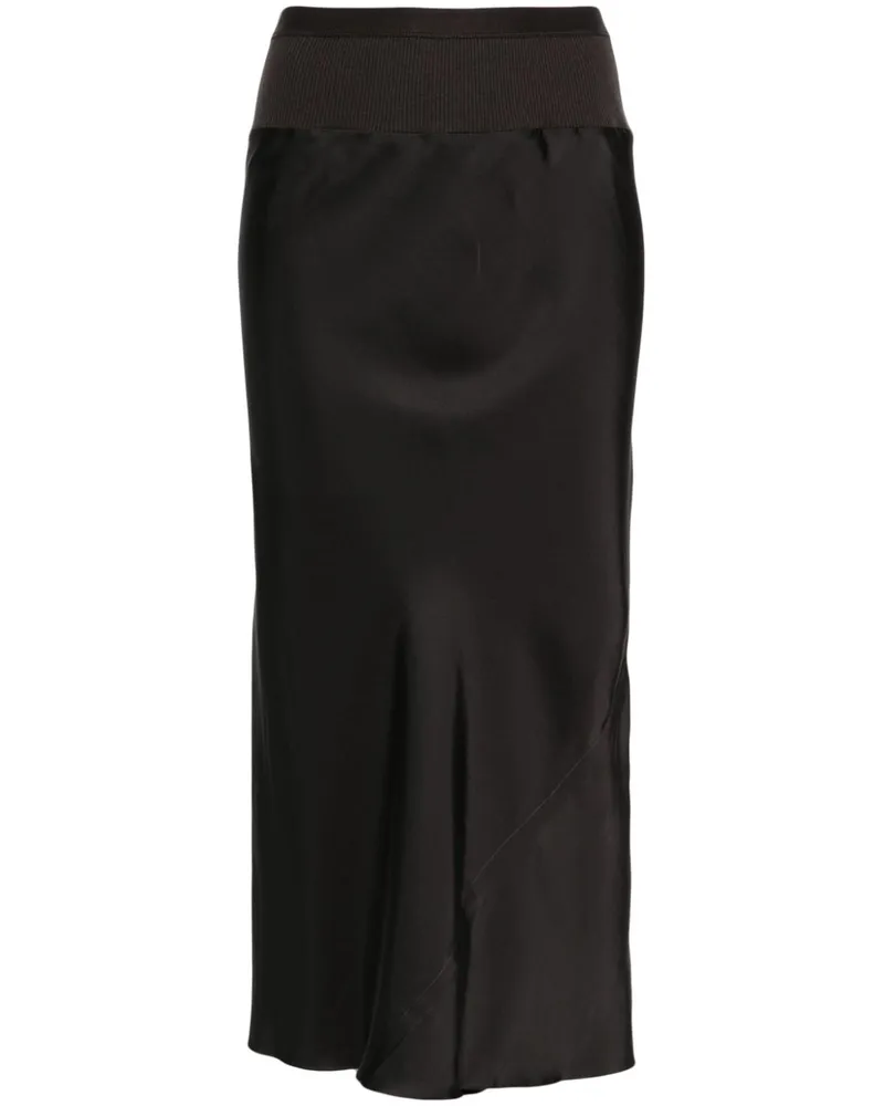 Rick Owens Midirock in A-Linie - Grau Grau