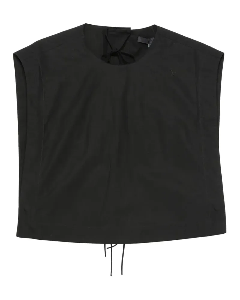 tibi Eckiges Cropped-Top - Schwarz Schwarz