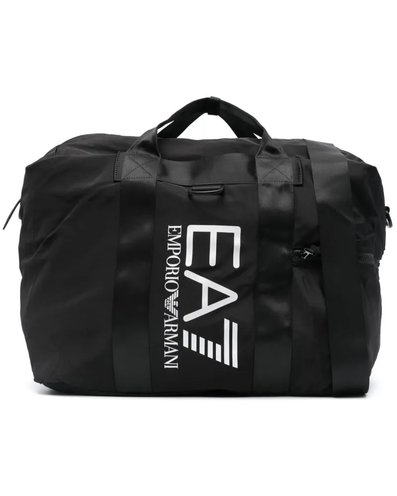 EA7 Reisetasche mit Logo-Print - Schwarz Schwarz