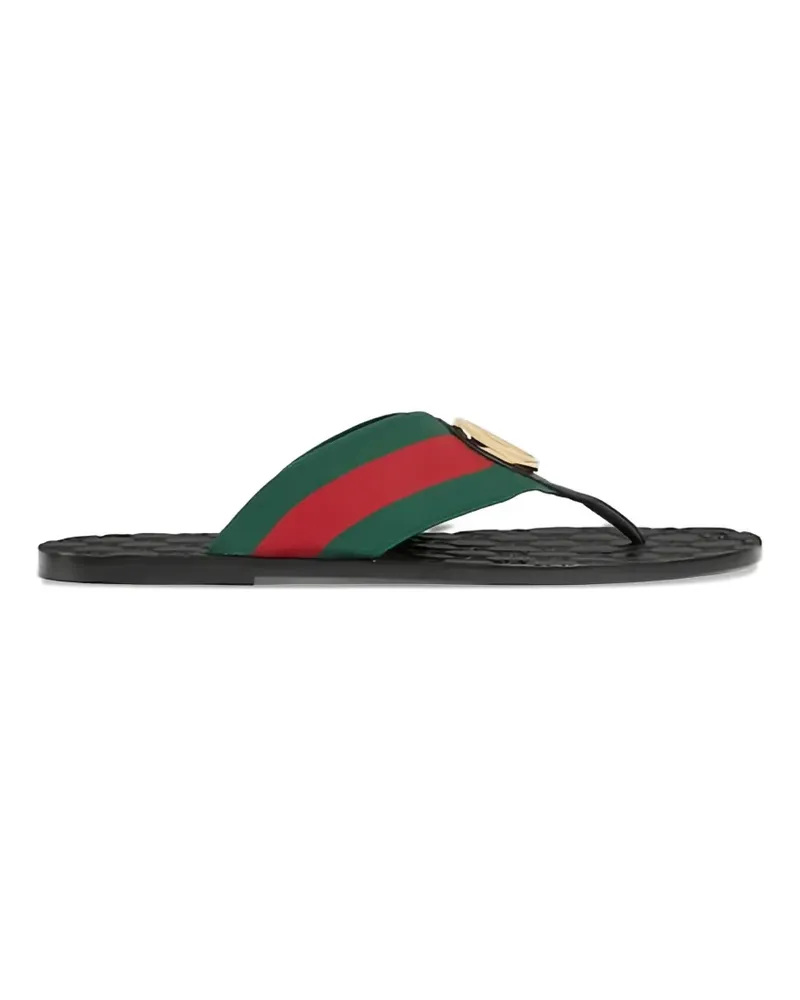 Gucci Riviera striped logo-detail sandals - Grün Grün