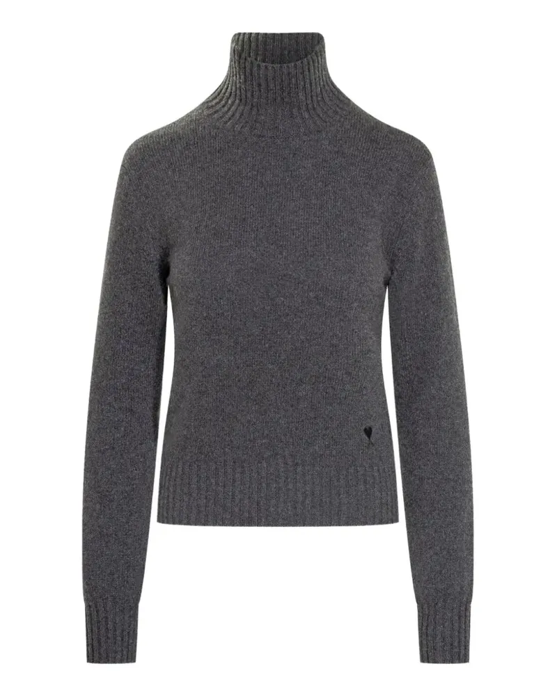 AMI Paris Ami de Coeur Rollkragenpullover - Grau Grau
