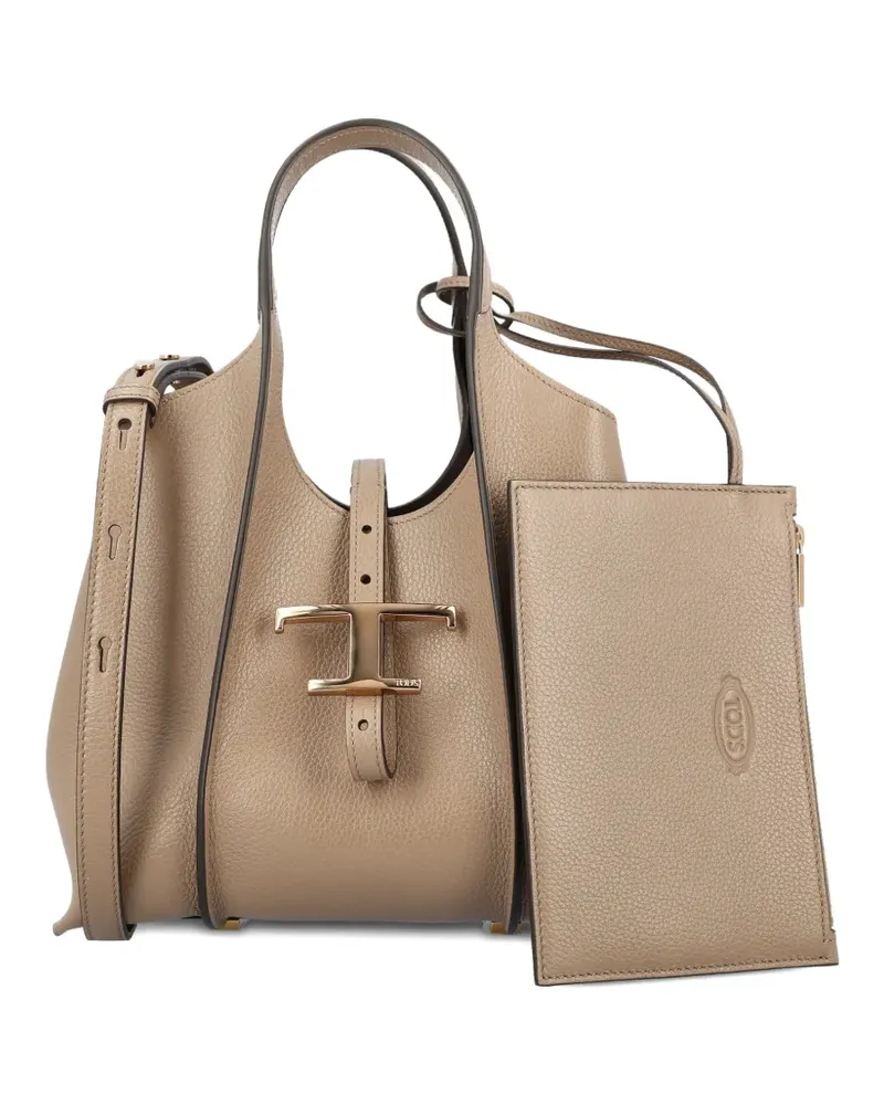 TOD'S mini T-buckle tote bag - Nude Nude