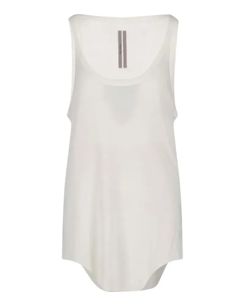 Rick Owens curved-hem tank top - Weiß Weiß
