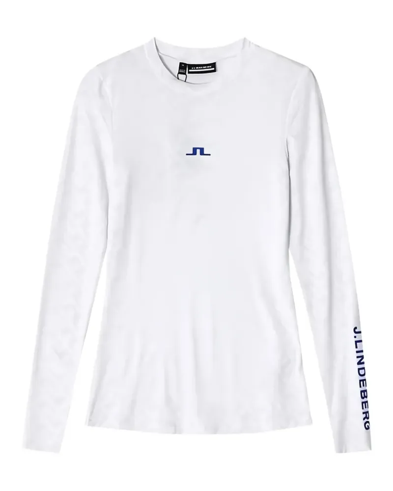 J.Lindeberg logo-print long-sleeved T-shirt - Weiß Weiß