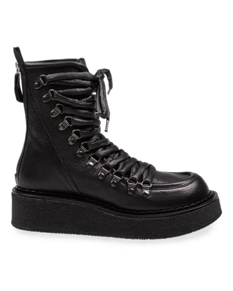 Attilio Giusti Leombruni Linfa Schnürstiefel - Schwarz Schwarz