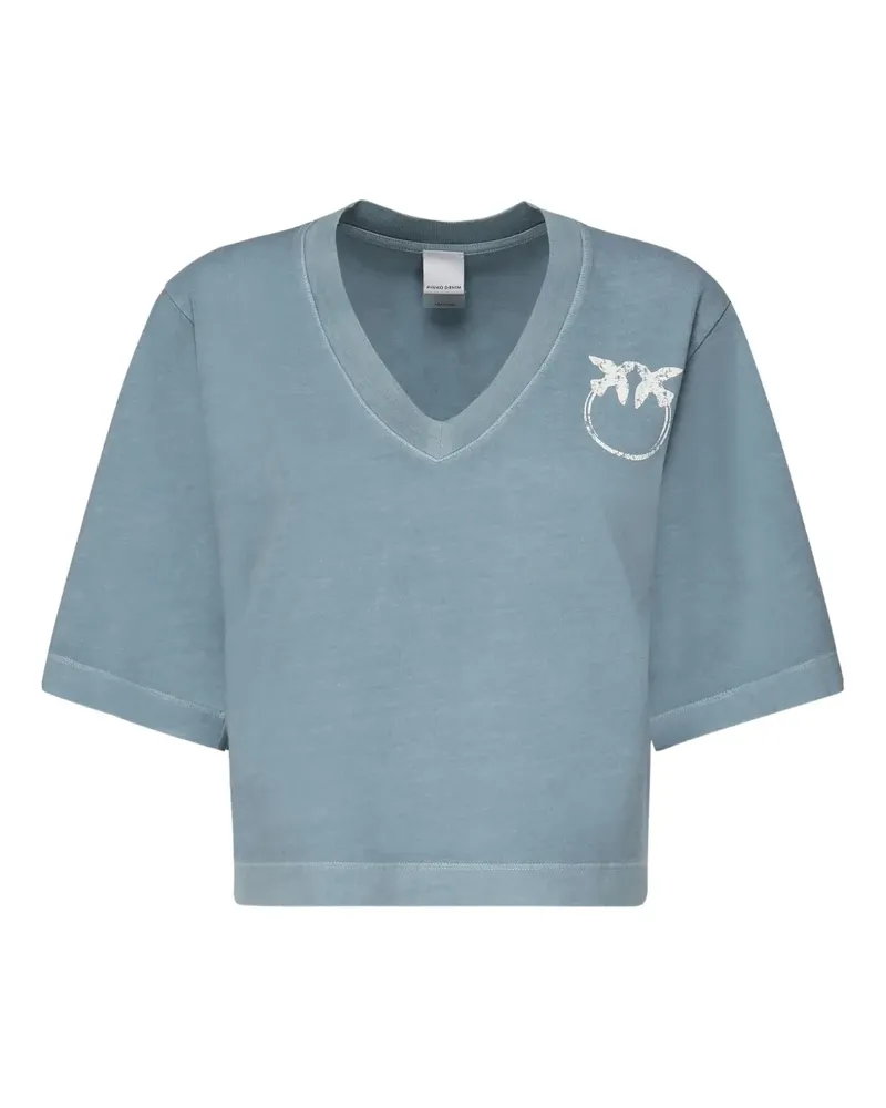 Pinko T-Shirt mit Logo - Blau Blau