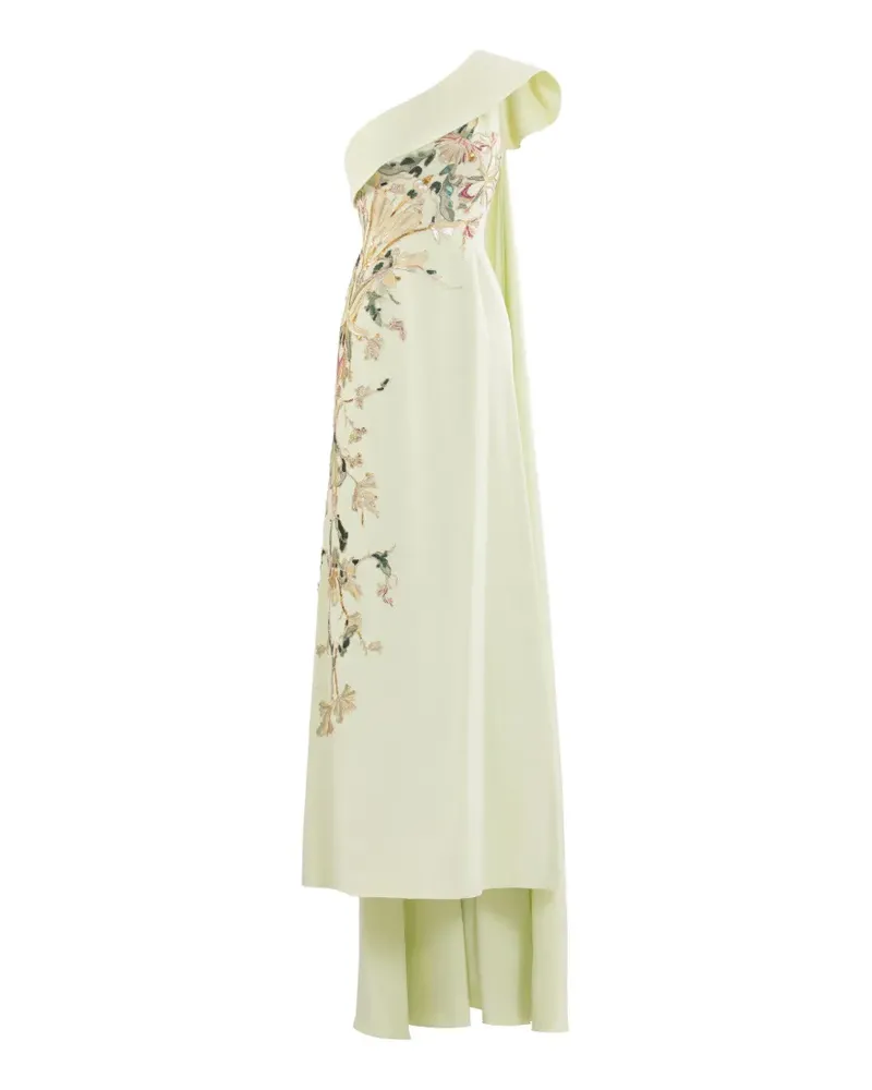Saiid Kobeisy Besticktes One-Shoulder-Maxikleid - Grün Grün
