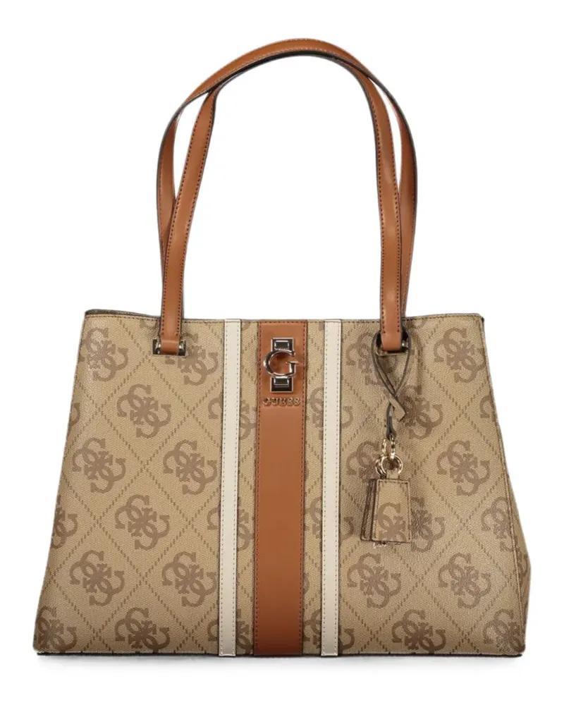 Guess Gürteltasche mit Monogramm-Print - Nude Nude