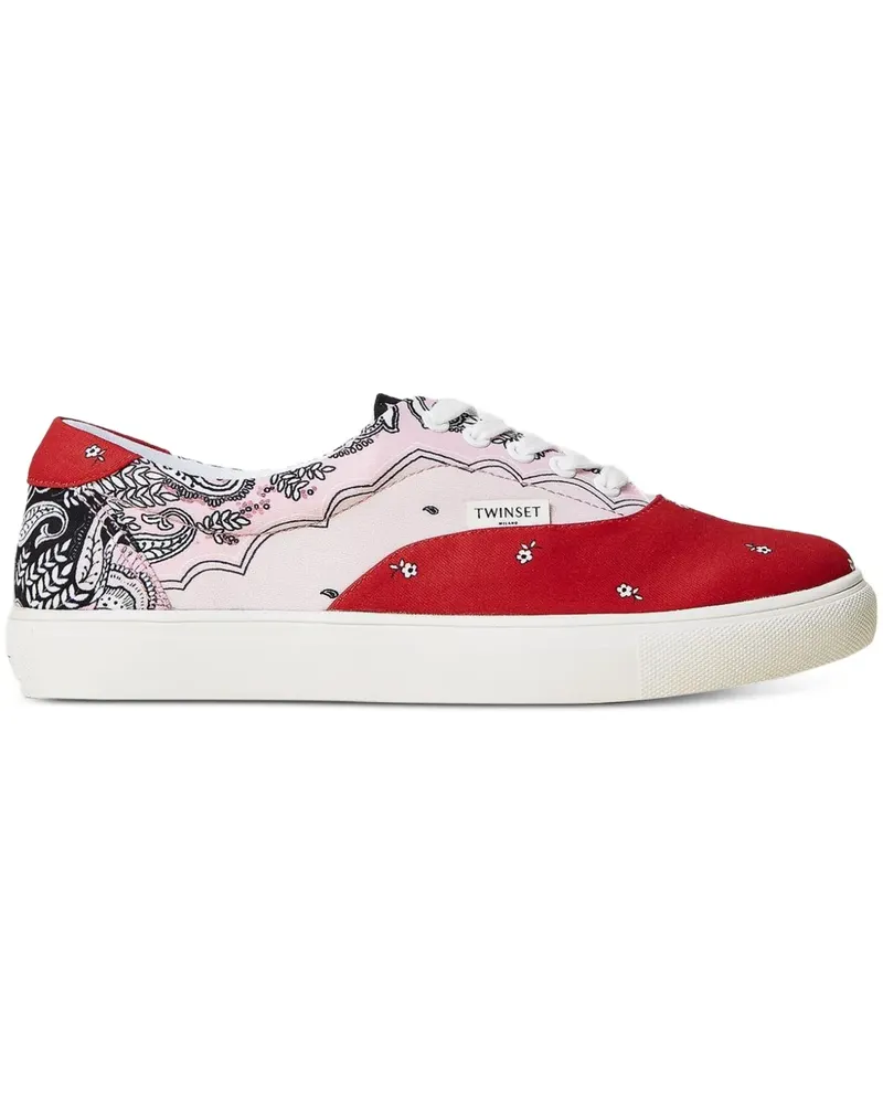 Twin-Set Sneakers mit Bandana-Print - Rot Rot