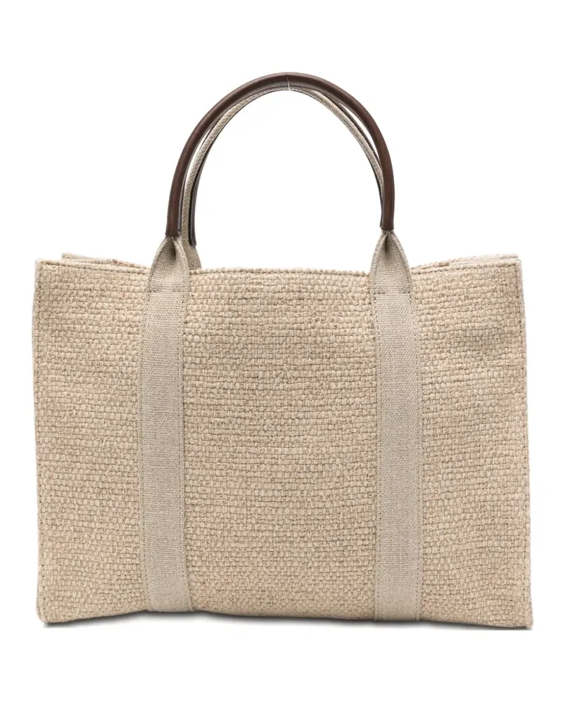 The Row Georgia woven tote bag - Nude Nude