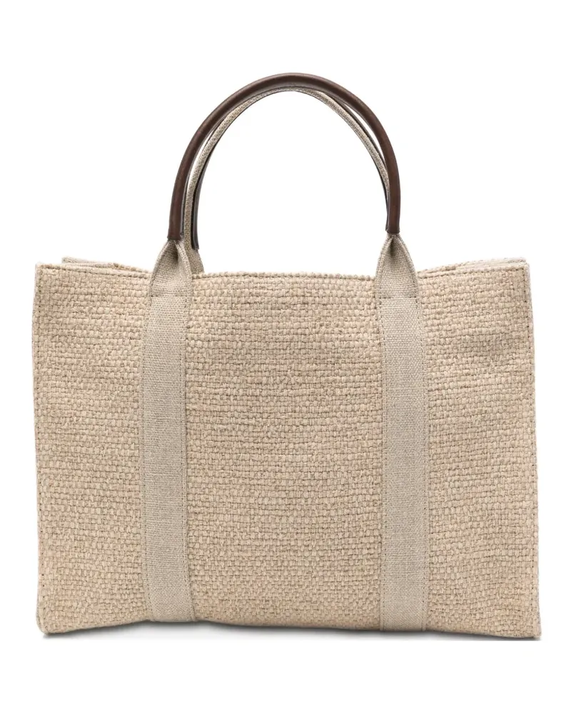 The Row Georgia woven tote bag - Nude Nude