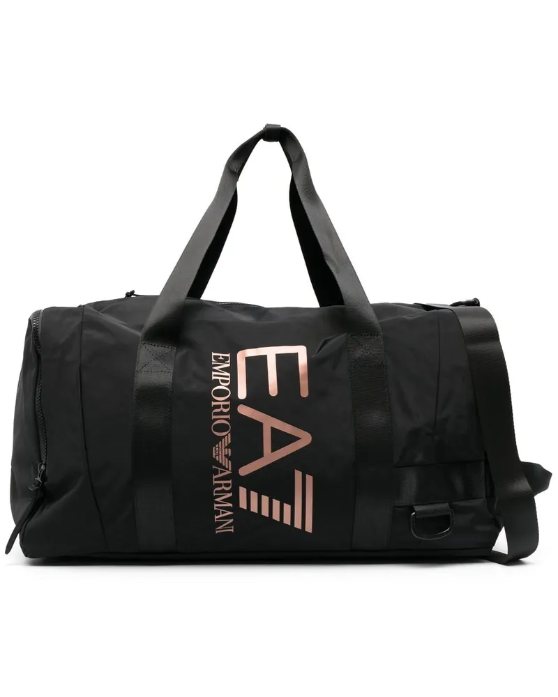 EA7 Reisetasche mit Logo-Print - Schwarz Schwarz