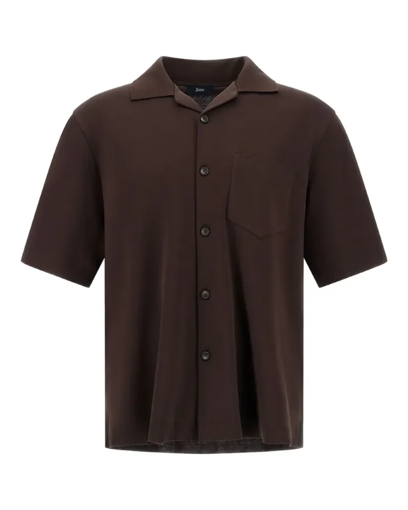 Herno Hemd mit Brusttasche - Braun Braun
