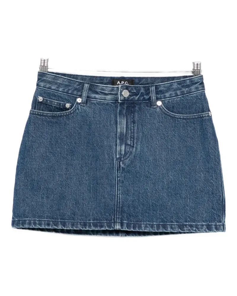 A.P.C. Gerader Jeansrock - Blau Blau