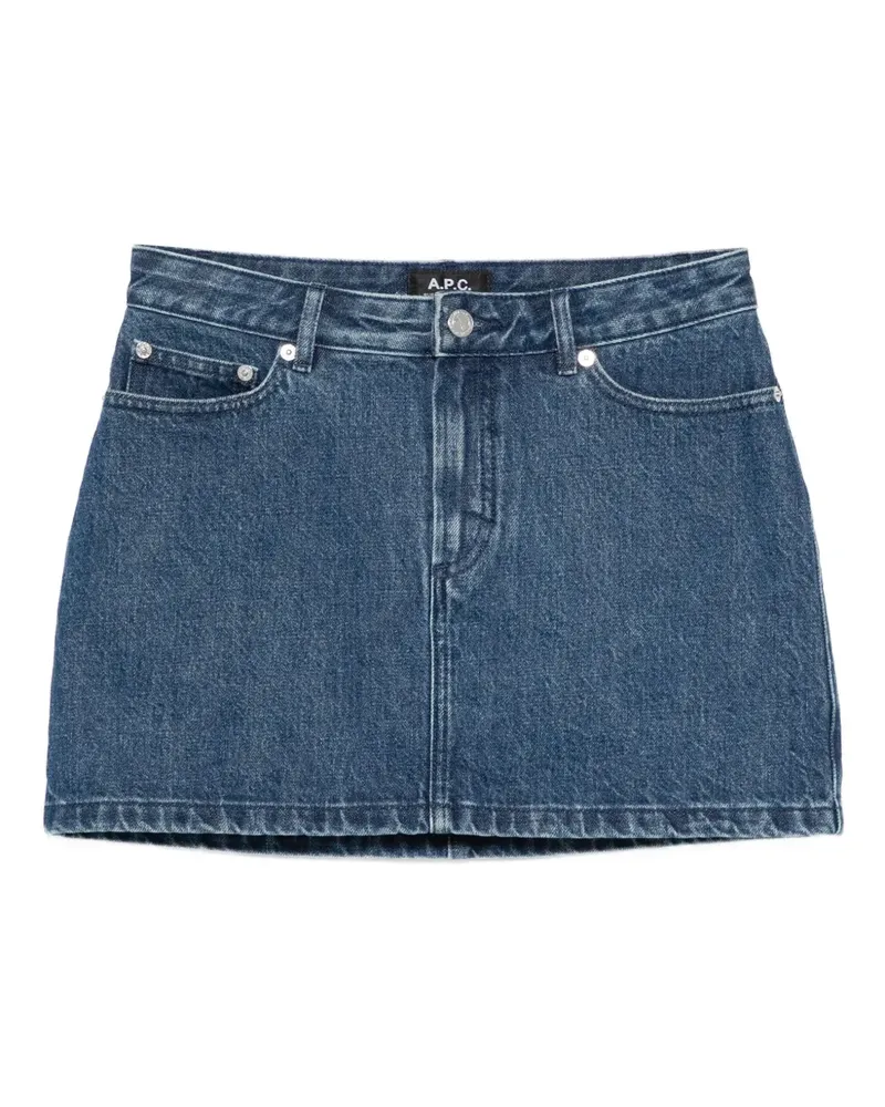 A.P.C. Gerader Jeansrock - Blau Blau
