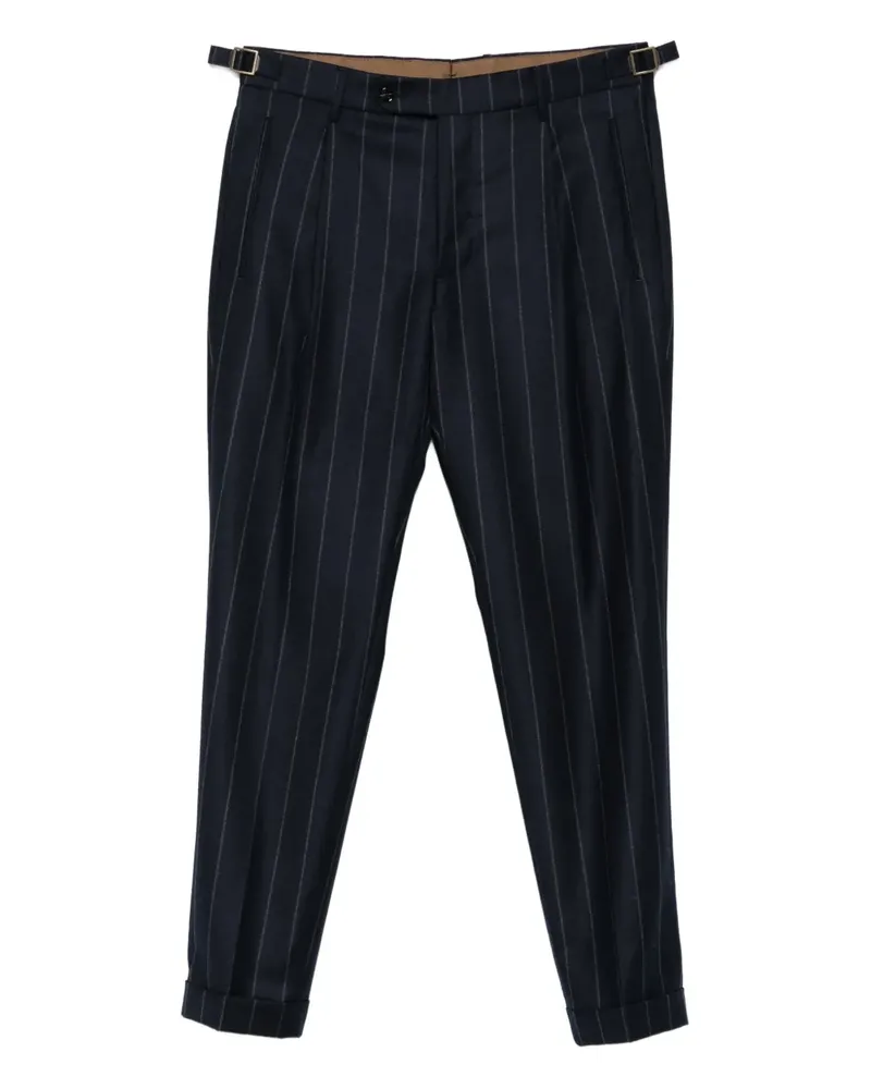 Berwich Bundfaltenhose mit Nadelstreifen - Blau Blau