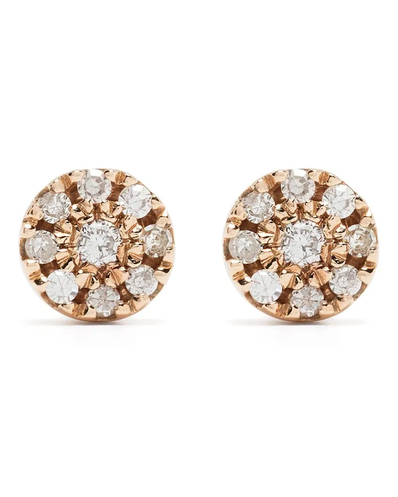 DJULA 18kt Target Rotgoldohrringe mit Diamanten - Rosa Rosa