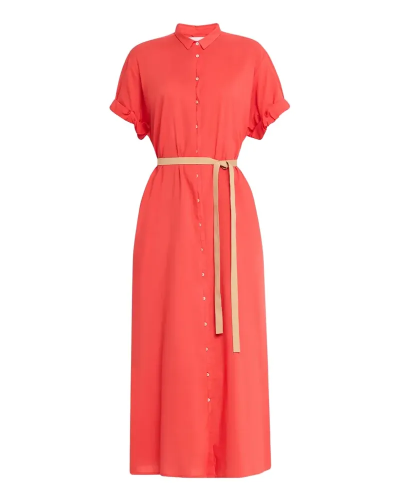 Xírena Linnet belted cotton-poplin midi dress - Rot Rot